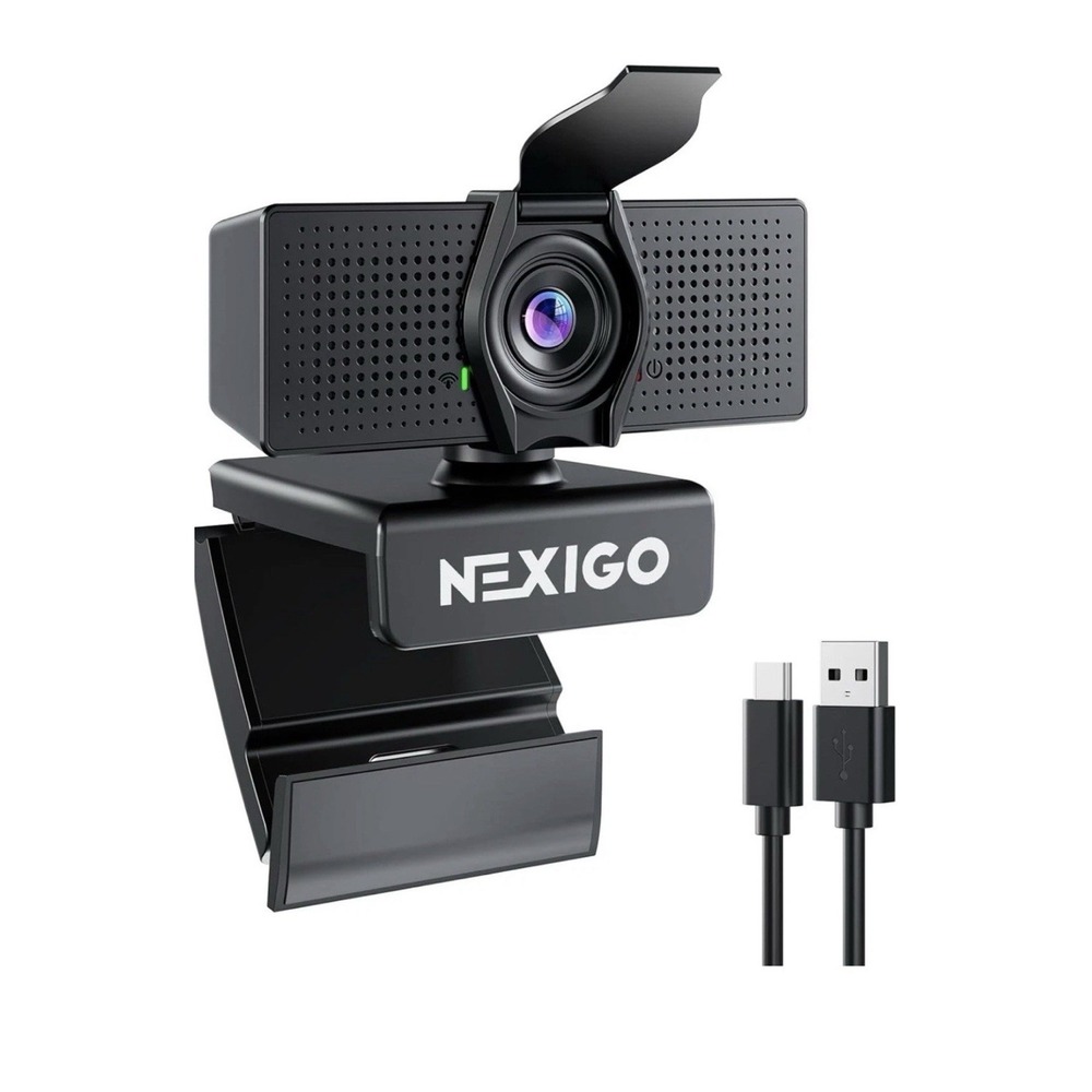 NexiGo N60 Pro 1080P Webcam with Microphone Adjustable FOV Zoom Software